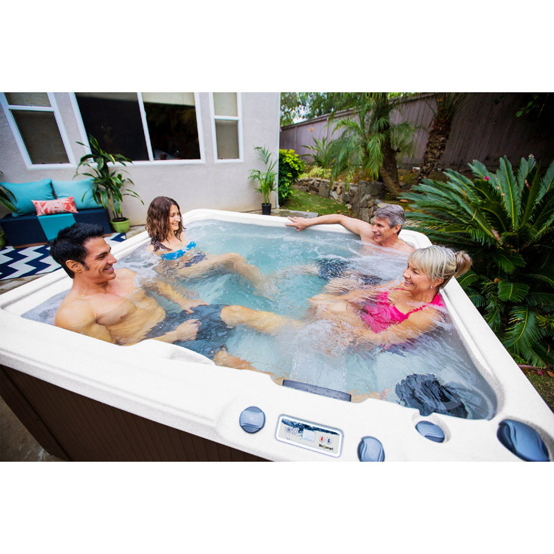 Lifesmart 5-Person Rectangle Spa with Multi-Color LED Light