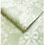 Papier peint texturé non tissé, non encollé, motif floral damassé sauge, 57 pieds carrés.-1912880545