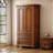 American Retro Light Luxury Brown Wardrobe