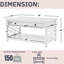 Table basse avec tiroir et tablette Coventry-1262598047
