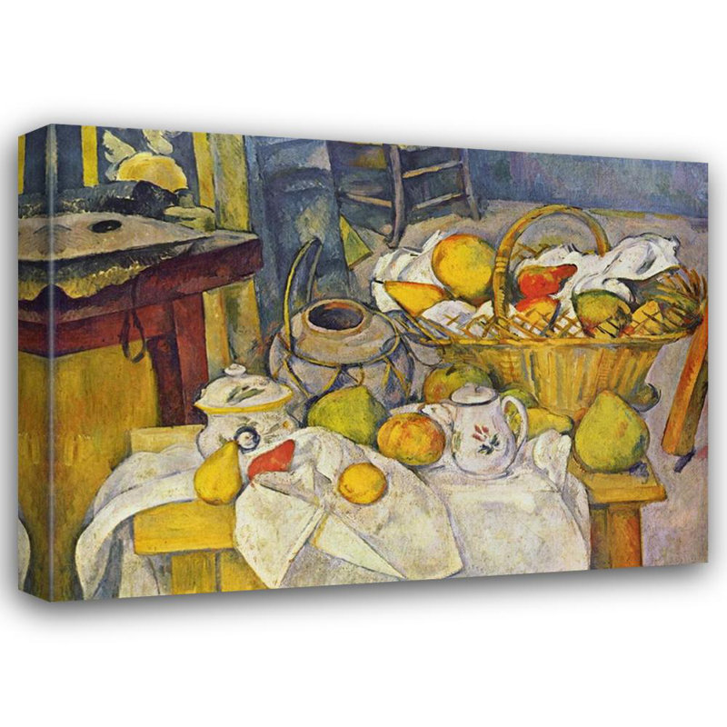 Nature morte avec panier à fruits, H 35 po x l 48 po