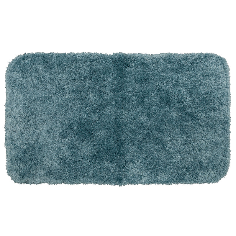 Pirates Well Washable Non-Slip Stain/Fade Resistant Solid Rectangle Bath Mat, 17" W x 24" L, Turquoise