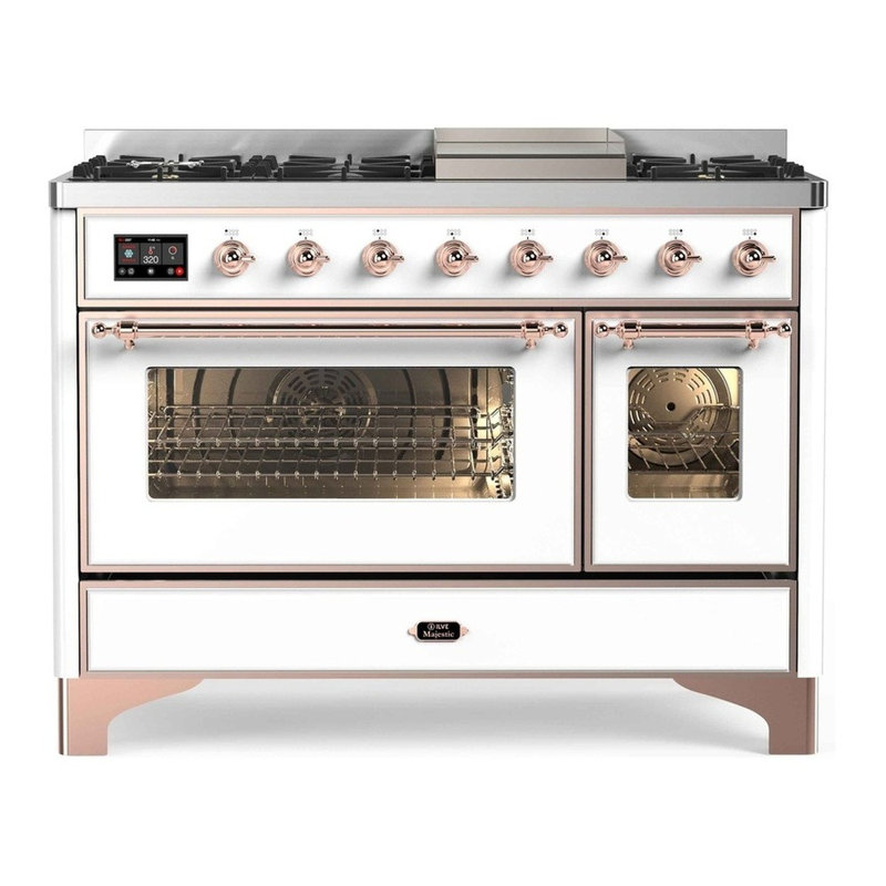 Majestic II 48" 5.02 cu. ft. Freestanding Dual Fuel Range with Griddle, Liquid Propane, Matte Graphite/Bronze