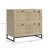 Natural Vinsetto 2-Drawer Lockable File Cabinet With Rattan Drawers, Adjustable Hanging Bar For Letter A4 Legal Size