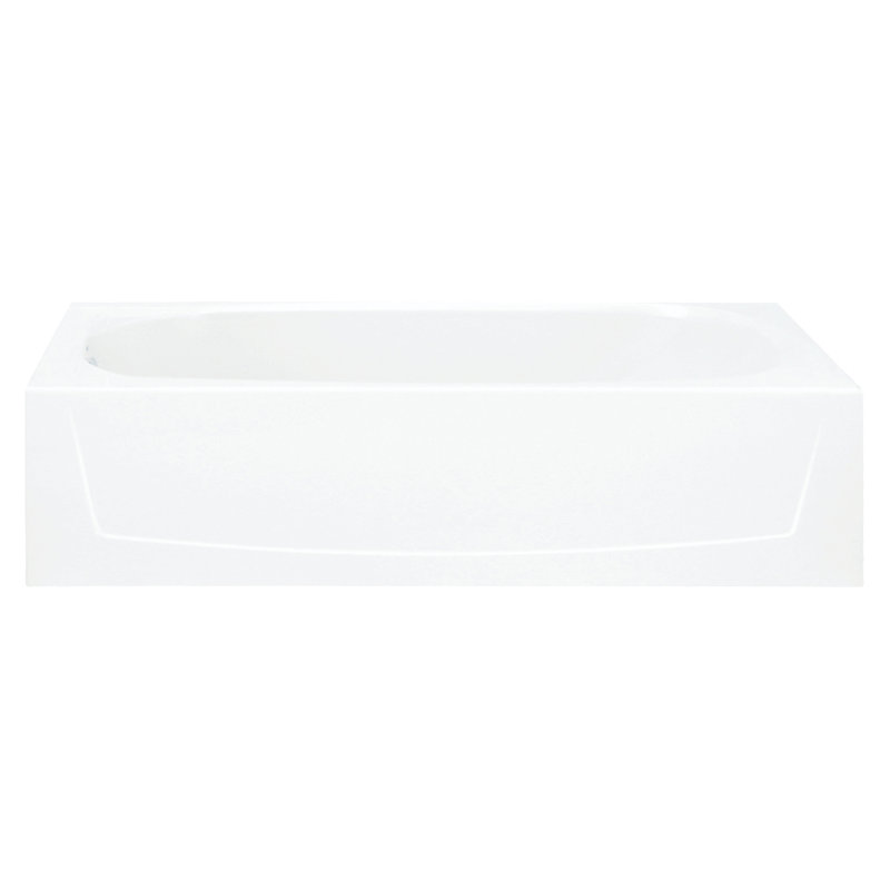 60" W x 75.75" H Frameless Rectangle Sliding Tub & Shower Kit with Towel Bar and Base Included, Silver
