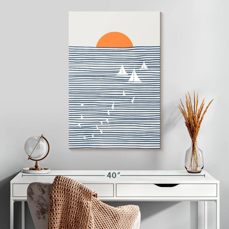 Three white sails Aletra, H 30 po x l 20 po