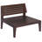 Paille 96'' Wide Mahogany Patio Sectional with Cushions