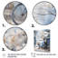 Fleurs blanches et bleues - Art mural-879611463-879611476