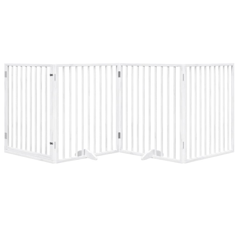 Ziggie Solid Wood Dog House Door, White, 90cm H x 320cm W x 2cm D