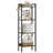 4 Shelf Rustic Style Industrial Bookcase With 2 Hooks-218500286