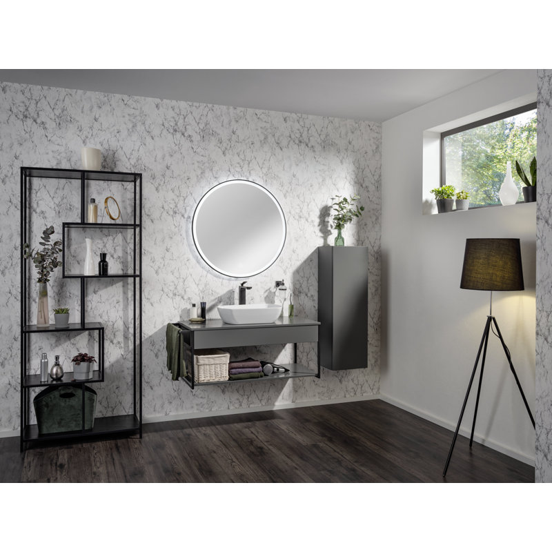 New York Engineered Wood Wall Mounting Bathroom Cabinet, Gray