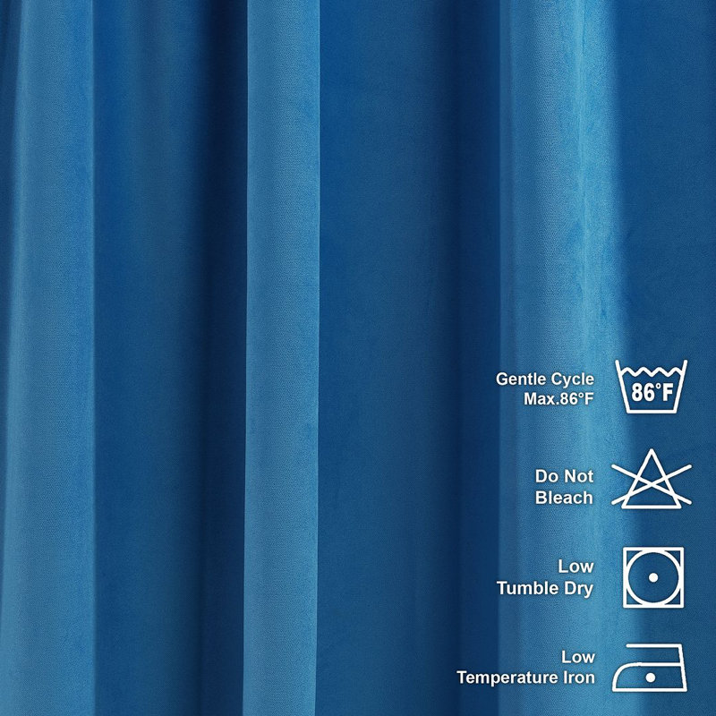 Room Darkening Single Curtain Panel, 245cm Width x 295cm Drop, Honolulu Blue