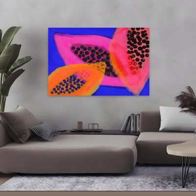 Yummypapaya Abstract Bold Colorful Fruit Summer Wall Art