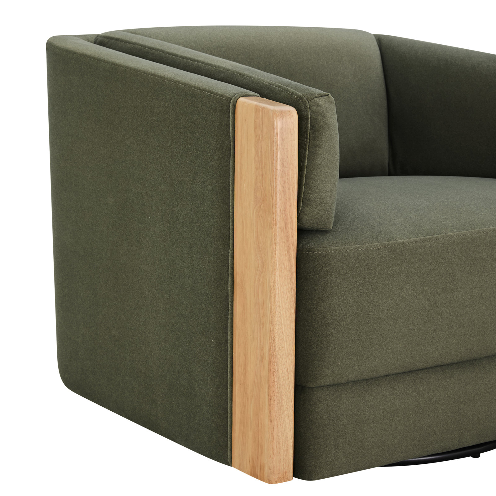 Audrey Swivel Accent Chair, Effie Linen Performance Weave
