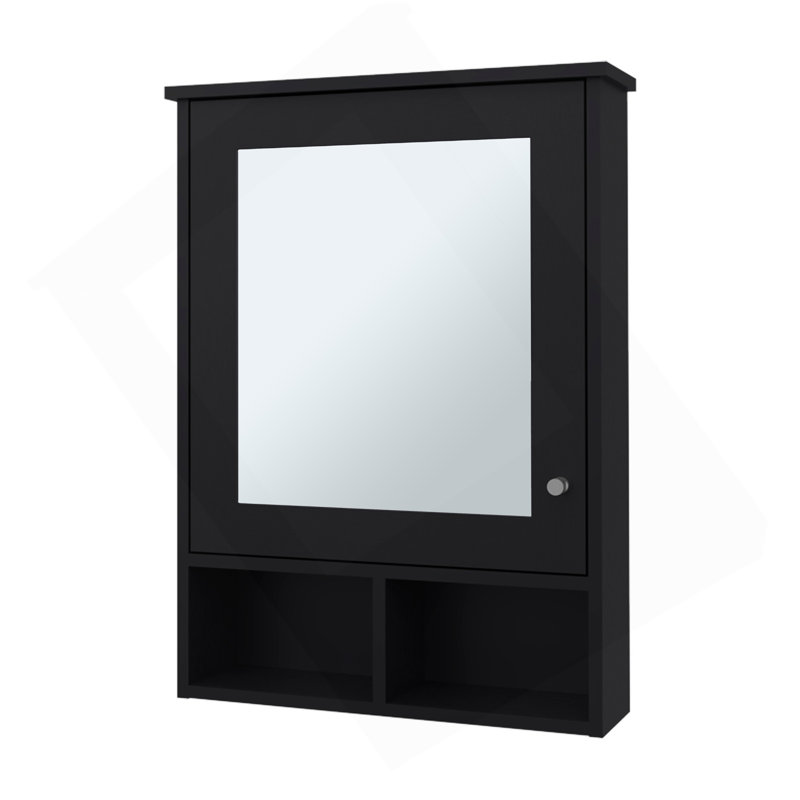 Poston Medicine Cabinet With A Door And Included Mirror, White, Noir