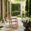 Wooden Patio Rocking Chair with slat Backrest-1527545677