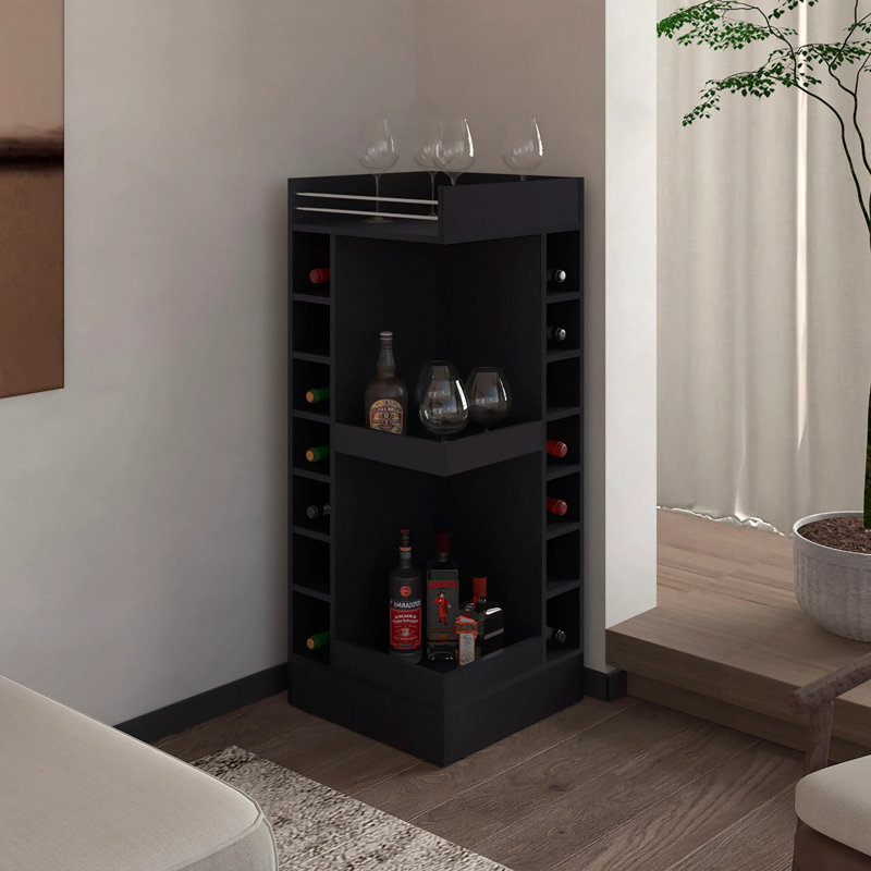 Armoire de bar Sleek & Chic, Noir
