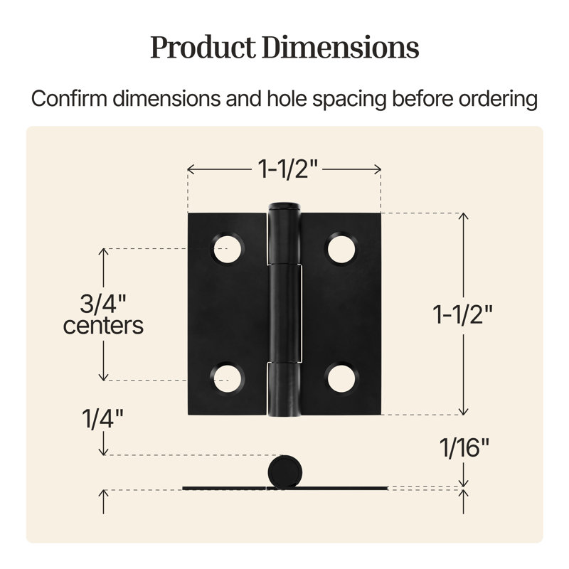 Oil Rubbed Bronze Finished Butt Hinges