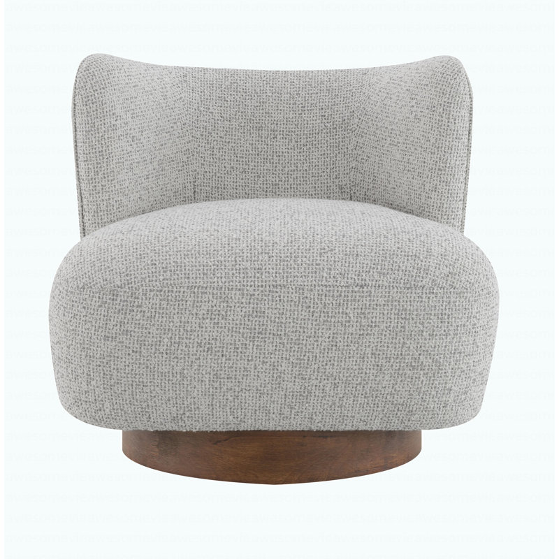 Chaise d'appoint moderne en tweed gris