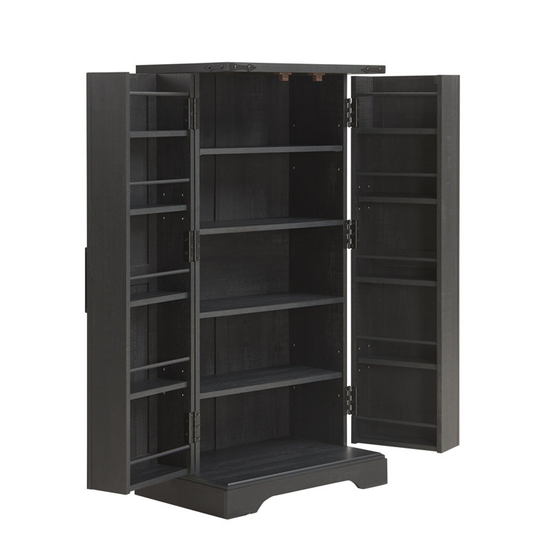 Garde-manger de ferme avec 10 portes, armoire de rangement en bois avec portes de grange magnétiques et tablettes réglables