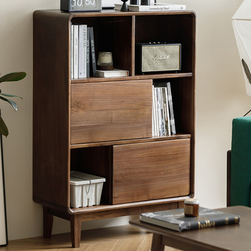 Simple solid wood bookcase