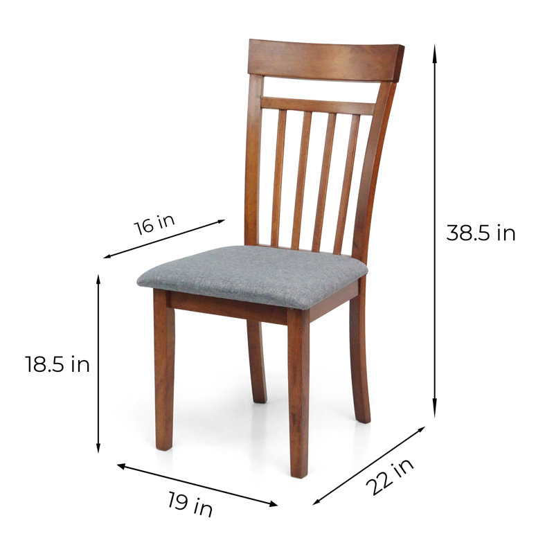 18'' H Upholstered Side Chair, 2, Medium Brown