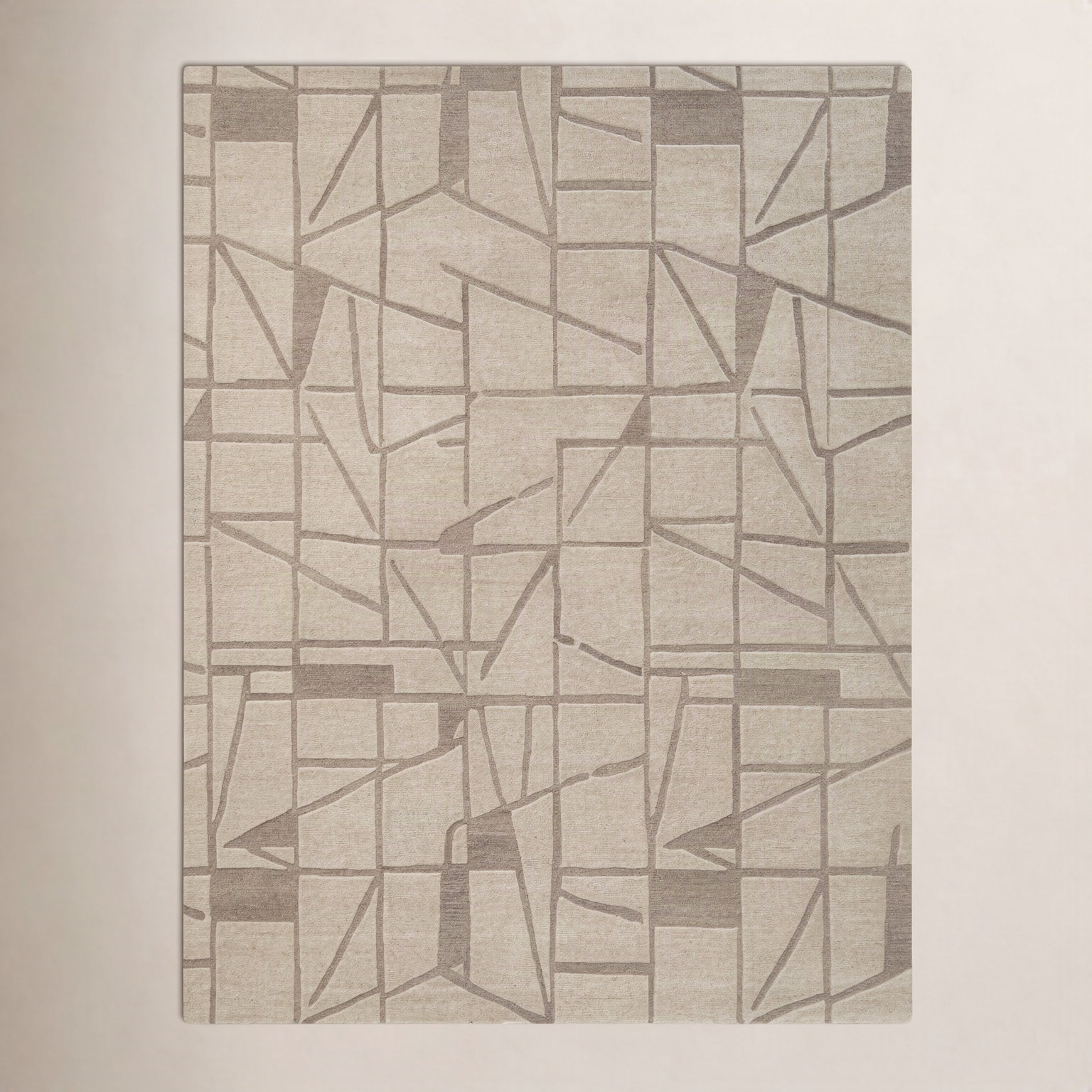 Lira Hand-Tufted Wool Geometric Rug, Rectangle 7'6" x 9'6"