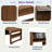 Buffet With Hutch And Foldable Dining Table, Storage Shelves, Side Hooks And A Cabinet With Sliding Doors-1692570441