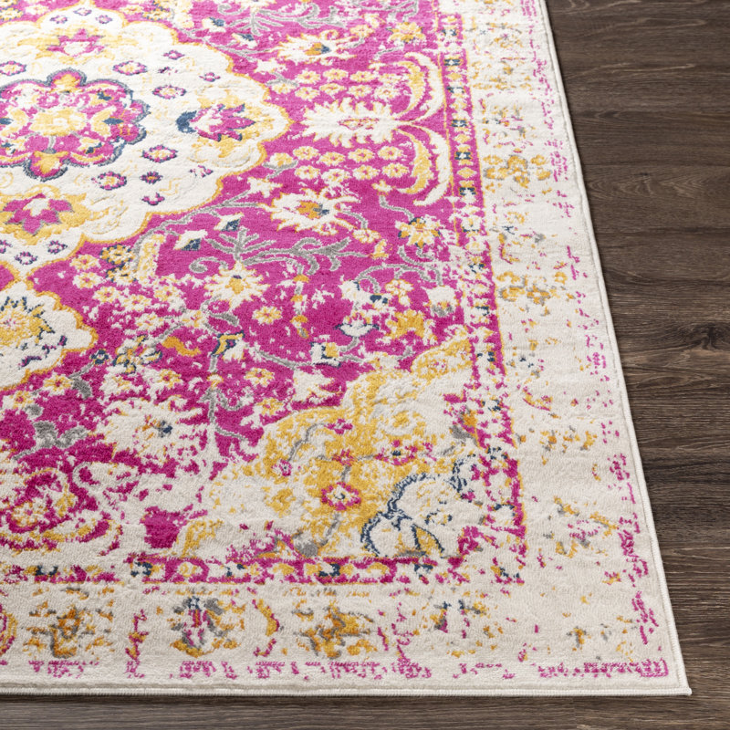 Fleeman Floral Indoor Rug, Rectangle 5'3" x 7'1"