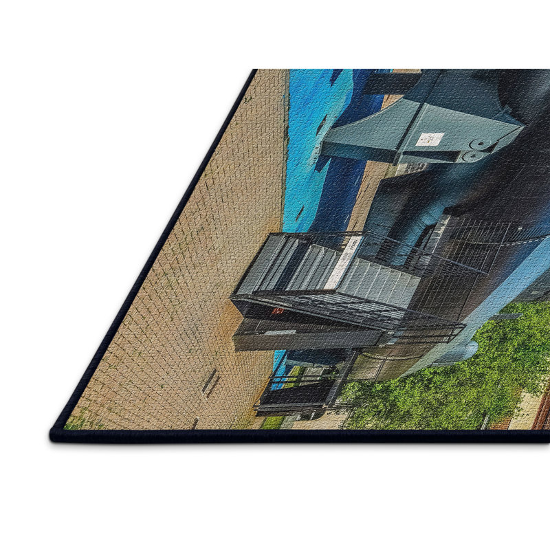 Tapis de zone bleu marin, Rectangle 2 pi x 3 pi