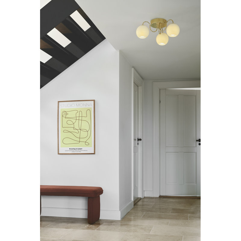 Franca Glass Semi Flush Mount