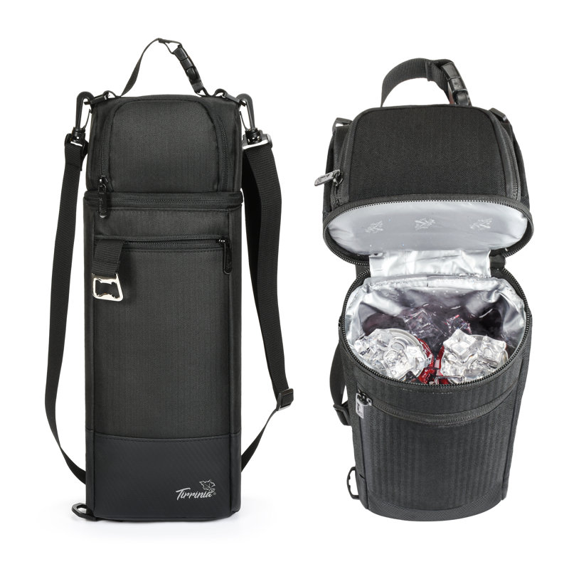 Sac glacière Tirrinia Golf - Housse isotherme pour 5 canettes avec poche de rangement, Noir