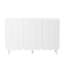 Armoire d'appoint blanche avec portes et matériaux Wave