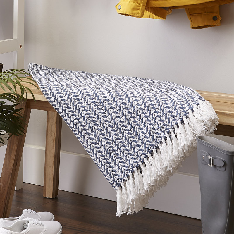 Jeté en coton Arrowhead, Bleu