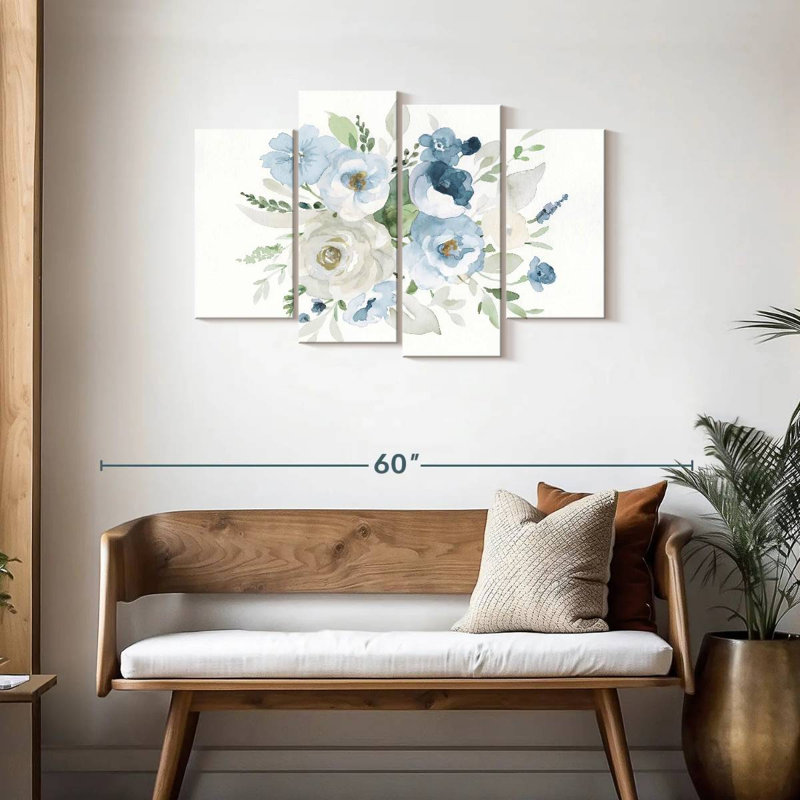 Essence du printemps II - bleu, H 27 po x l 43 po