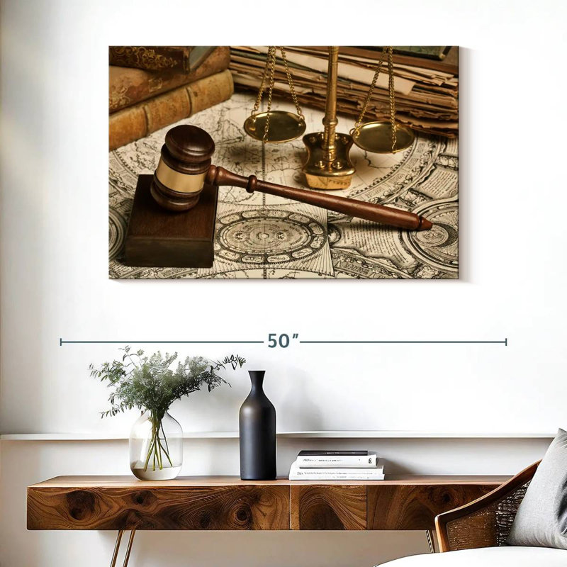Alcaraz Vintage Justice Concept, H 26 po x l 39 po