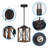 Gracela 1 - Light Metal Pendant Light Fixtures, 48" Adjustable Pipes for Flat and Slop Ceiling-1286140100-1233750034