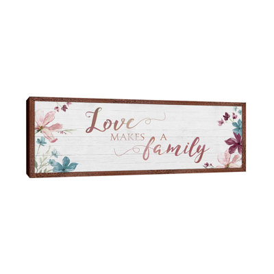 Love Makes A Family by Carol Robinson - Panoramic Print on Canvas