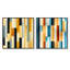 Clevey - Ensemble de 2 collages carrés à formes abstraites-102163272-102163274