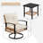 Patio 3-Piece All Weather Wicker Swivel Rocking Bistro Set With Cushions