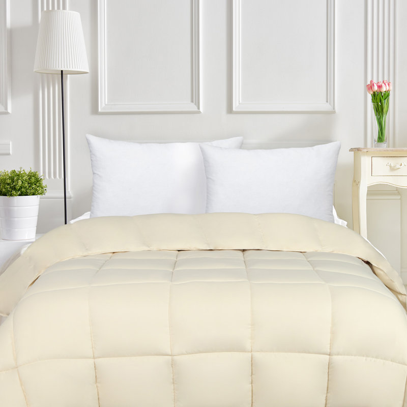 Ivory Twin Reversible Down Alternative Microfiber Comforter