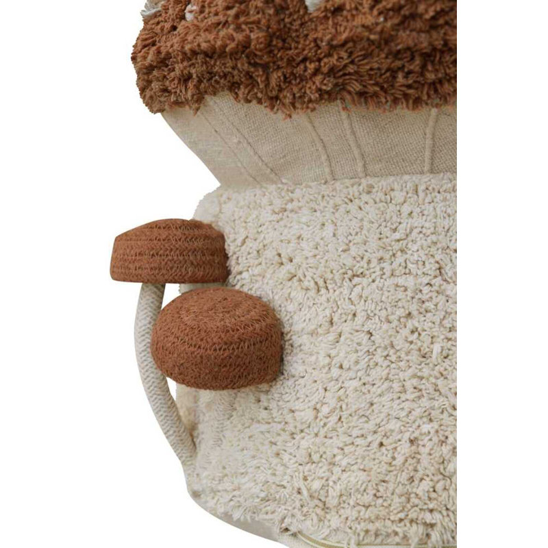 Mushroom Hunt Square Pouf