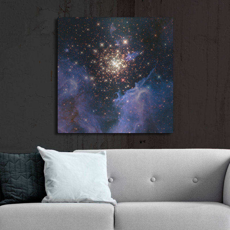  Art mural en métal «Start Cluster» par la NASA Hubble Space Telescope, H 36 po x l 36 po