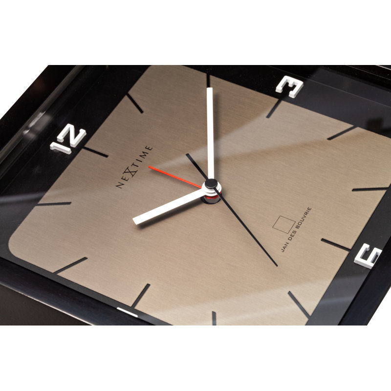 Metal Quartz movement / Crystal Alarm Tabletop Clock, Black