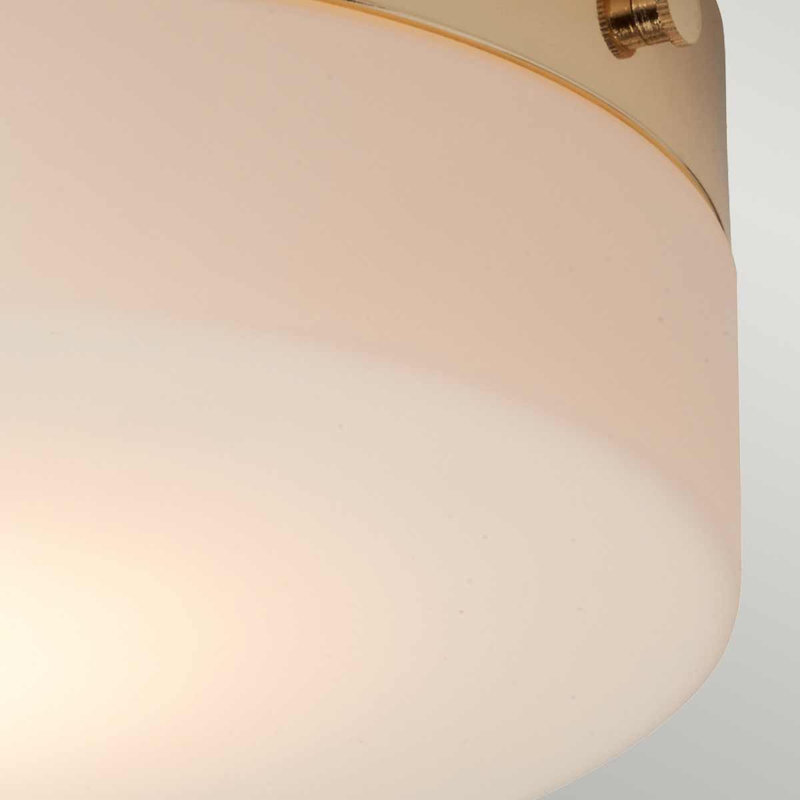 Harworth Glass LED Flush Mount, 9.5cm H x 29cm W x 29cm D, Gold