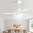 48 Inch Modern Ceiling Fan With Lights 3 Wood Fan Blade Noiseless Reversible Motor Remote Control-993724958