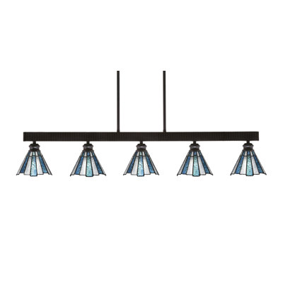 Lustre linéaire moderne à 5 lumières pour îlot de cuisine Edge