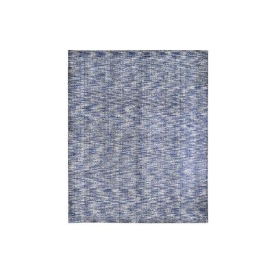 Tapis oriental bleu en laine tissé à la main 8 pi 2 po x 10 pi 0 po - MOA10259534