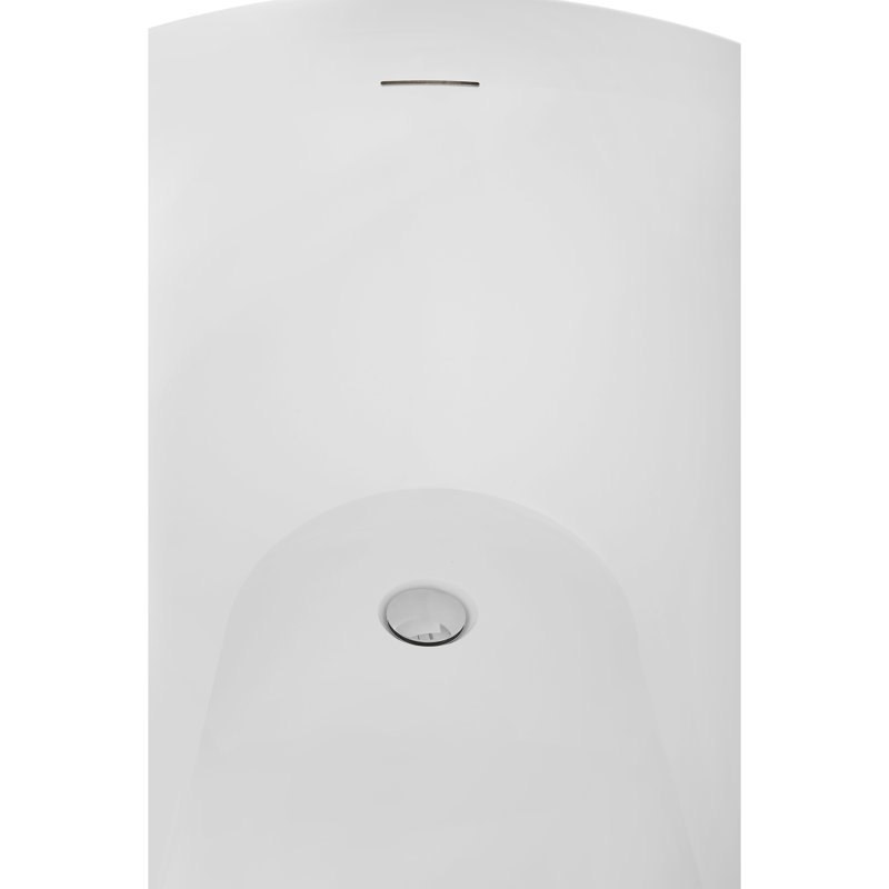 Baignoire autoportante blanche brillante 59 po Streamline B-500-229-CH, plateau, bonde en chrome poli, Chrome poli