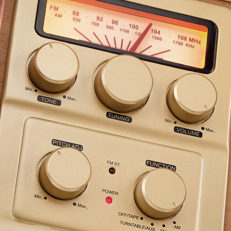 Jensen 3-speed Stereo Turntable With Cassette Player/recorder And Am/fm ...